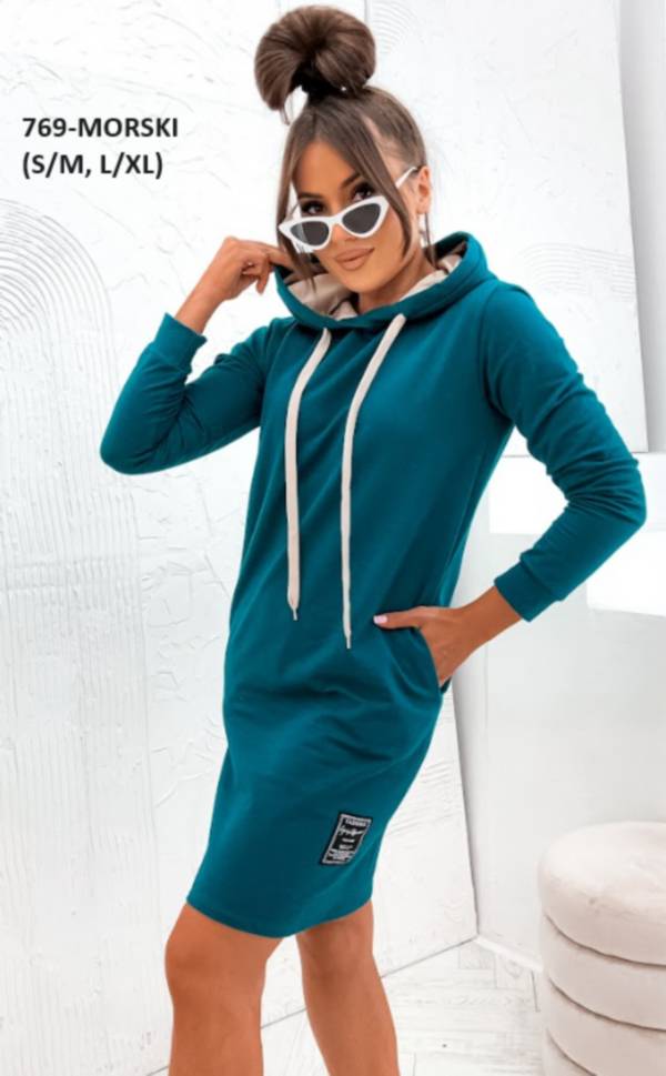 Sukienki damskie (Polska produkt) Roz S/M-L/XL Paczka 5 szt /1 Kolor